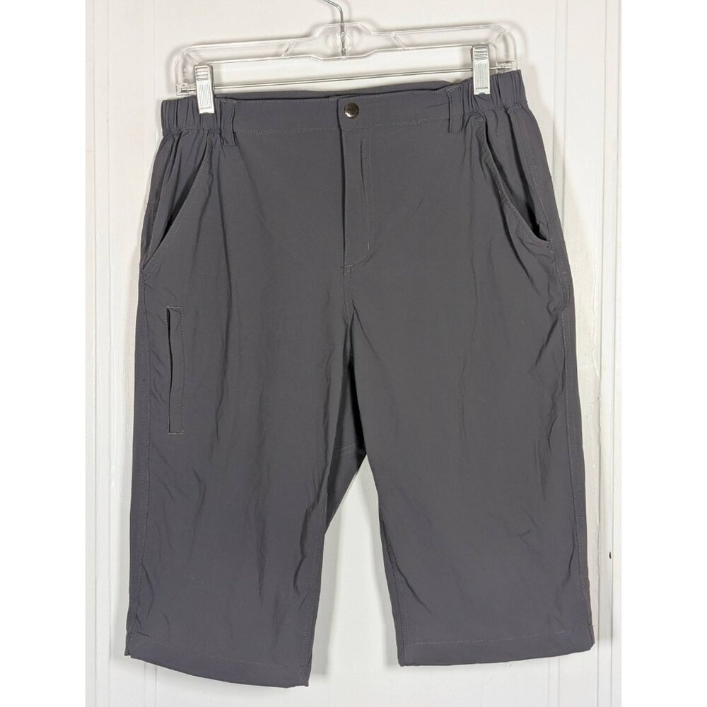 Baleaf Shorts Mens Medium 30x12" Gray Straight Fit Nylon Stretch Pockets Hiking
